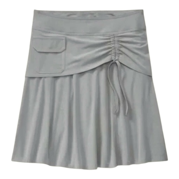 ATHLETA  Cobblestone Gray Wherever Skirt Skort sz 6 w/Pocket 219056 UPF 50+ - Picture 1 of 10